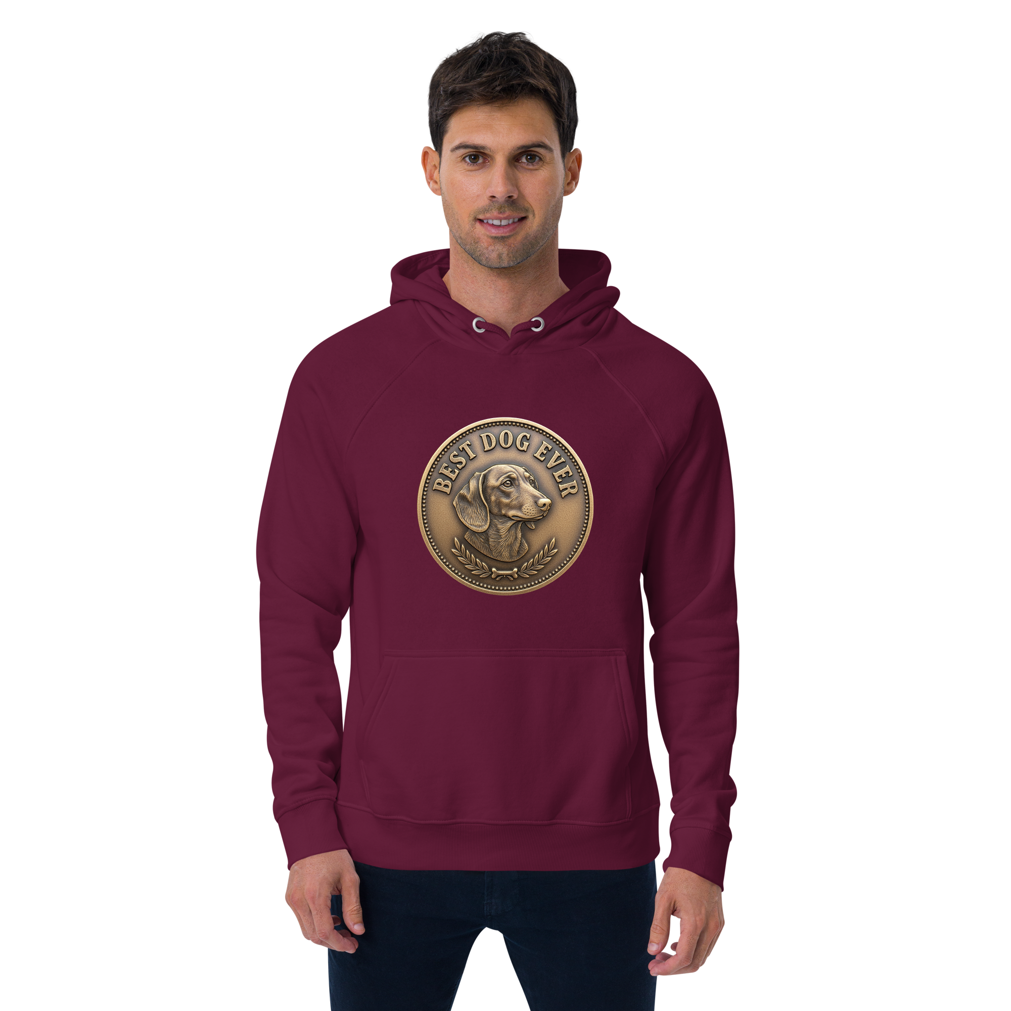 Best dog ever / Unisex eco raglan hoodie - Image 6