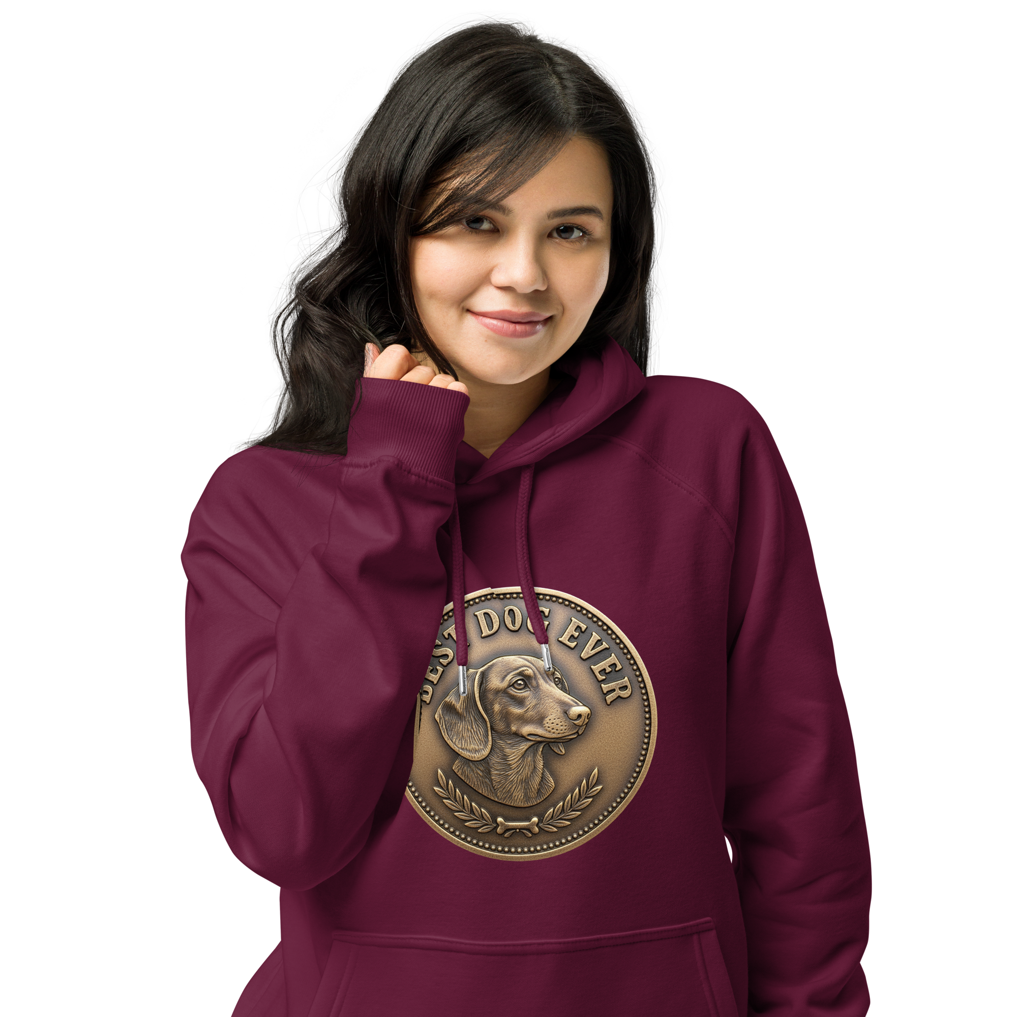 Best dog ever / Unisex eco raglan hoodie - Image 12