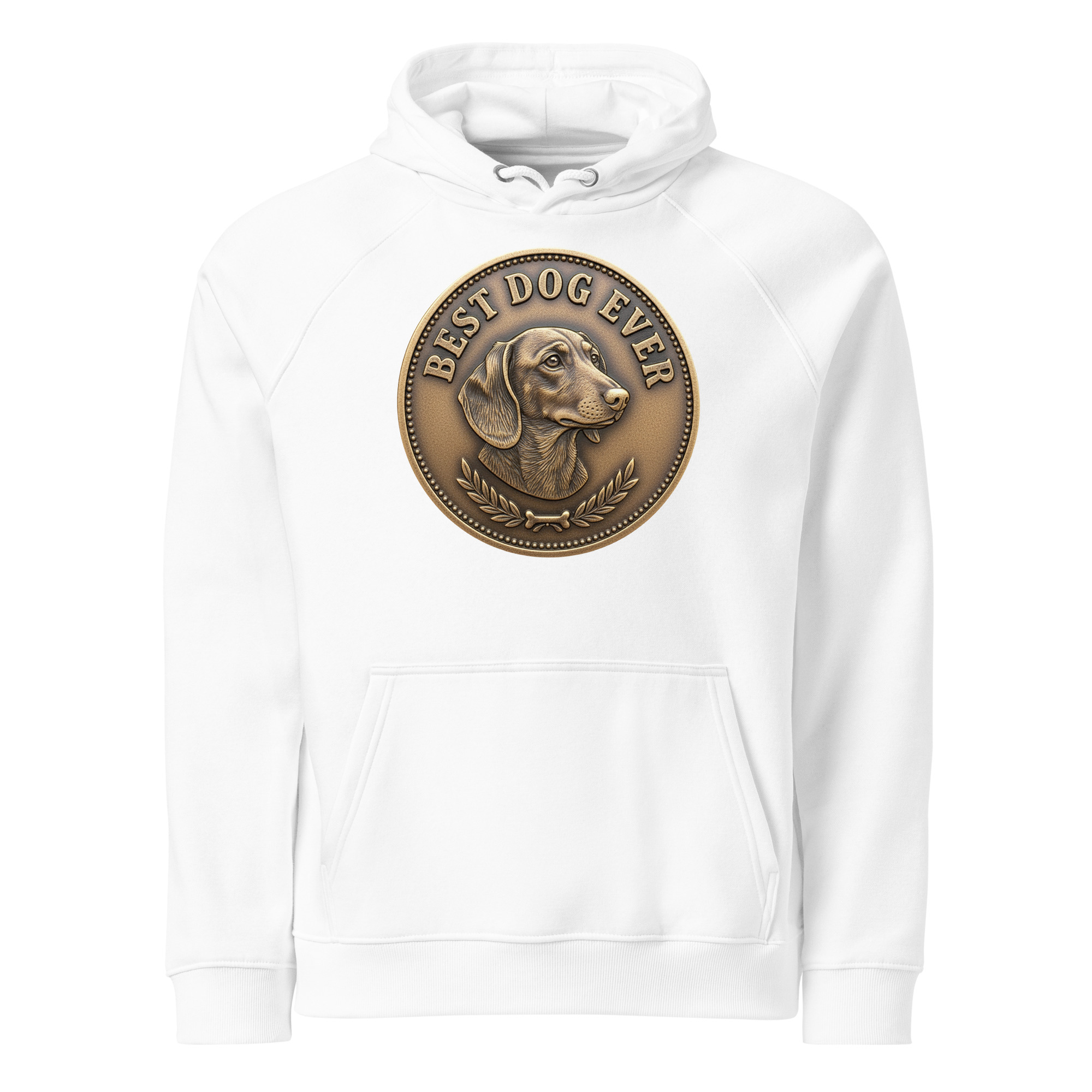 Best dog ever / Unisex eco raglan hoodie - Image 41